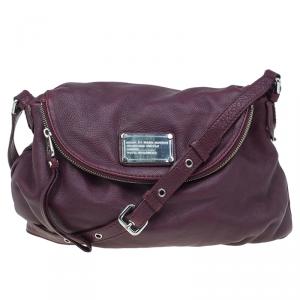 Pre Owned Marc by Marc Jacobs Burgundy Leather Classic Q Natasha Crossbody Bag
