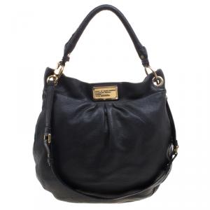 Pre Owned Marc by Marc Jacobs Black Leather Classic Q Hillier Hobo