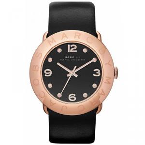 Pre Owned Marc by Marc Jacobs Black Gold-Plated Stainless Steel MBM1225 Women's Wristwatch 36MM