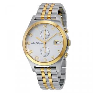 Pre Owned Marc by Marc Jacobs White Two-Tone Stainless Steel MBM3381 Women's Wristwatch 38MM
