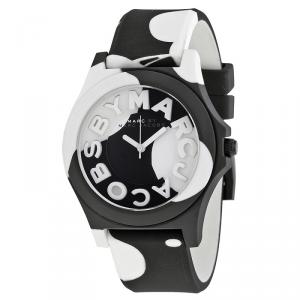 Pre Owned Marc by Marc Jacobs Black & White Stainless Steel MBM4027 Women's Wristwatch 40MM