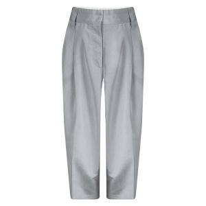 Marc Jacobs Grey Silk Wide Leg Ankle Length Trousers L
