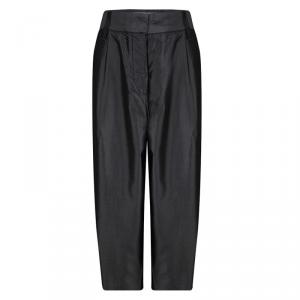 Marc Jacobs Dark Grey Silk Wide Leg Ankle Length Trousers L