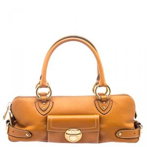 Pre Owned Marc Jacobs Orange Leather Elise Satchel