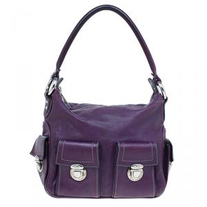 Marc Jacobs Purple Leather Blake Hobo