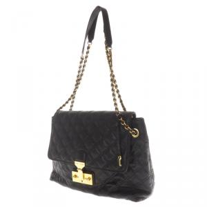 Marc Jacobs Black Quilted Leather Large Baroque Shoulder Bag