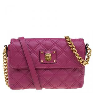 Marc Jacobs Pink Quilted Leather Small Single Shoulder Bag