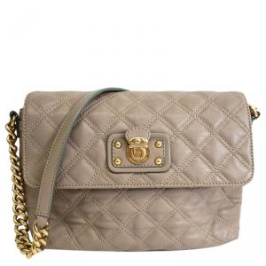 Marc Jacobs Grey Leather Baroque Large Single Shoulder Bag