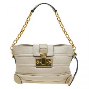Marc Jacobs Beige Leather Mariah Shoulder Bag
