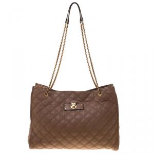 Marc Jacobs Beige Quilted Leather Juliette Chain Handle Tote