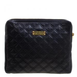 Marc Jacobs Black Quilted Leather Clutch