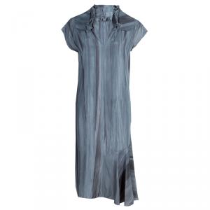 Marni Grey Printed Silk Dress M