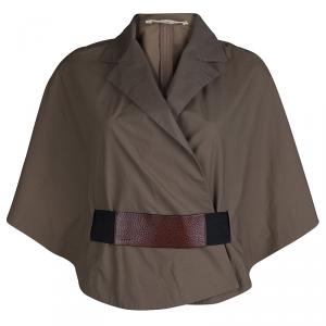 Marni Khaki Cotton Kimono Sleeve Jacket S