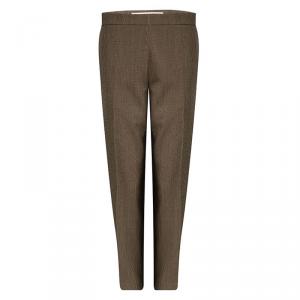 Marni Brown Mini Houndstooth Wool Trousers M