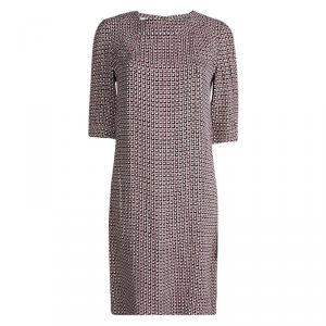 Pre Owned Marni Multicolor Checkered Print Square Neck Shift Dress S