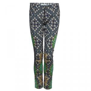 Mary Katranzou Pearl Printed Denim Pants S