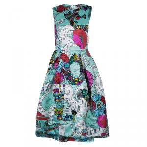 Mary Katrantzou Multicolor Print Embellished Sleeveless Astere Dress M