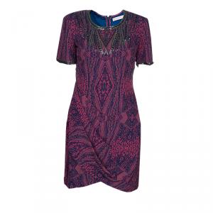Matthew Williamson Pink Printed Embellished Dress M