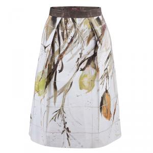 Pre Owned Max Mara Studio Watercolor Printed Skirt M