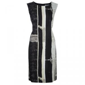 Pre Owned Max Mara Monochrome Print Shift Dress L