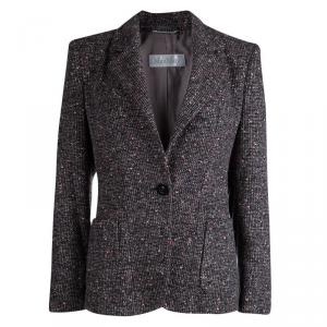 Max Mara Multicolor Textured Wool Blazer S
