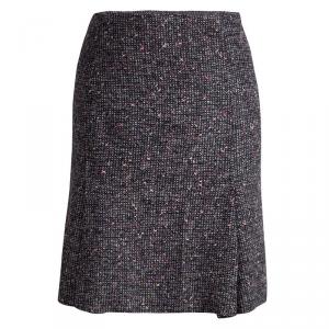 Max Mara Multicolor Textured Wool Skirt S