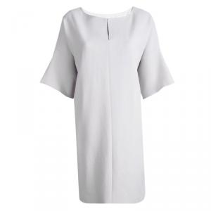 Max Mara Grey Oversized Short Sleeve Shift Dress M