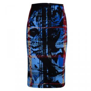 Pre Owned McQ By Alexander McQueen Multicolor Printed Knit Tube Skirt XL
