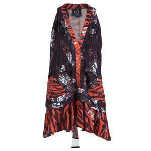 MCQ By Alexander McQueen Multicolor Floral Printed Pintucked Sleeveless Top S