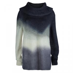 McQ by Alexander McQueen Grey Ombre Turtleneck Sweater S