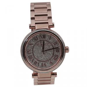 Michael Kors Crystal Rose Gold-Plated Stainless Steel Camille MK5868 Women's Wristwatch 40MM