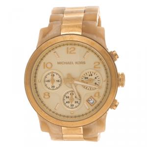 Michael Kors Gold Stainless Steel and Acetate Women's Wristwatch 38 mm