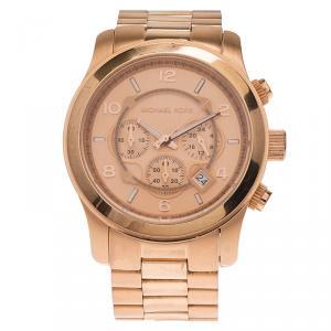 Michael Kors Rose Gold-Plated Stainless Steel Runway Women's Wristwatch 38MM