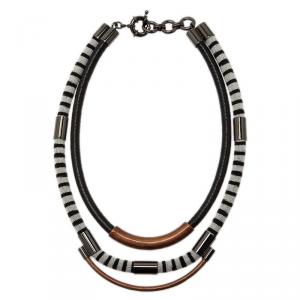 Missoni Three Strands Multicolor Silver Tone Necklace