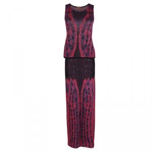 Missoni Multicolour Lurex Knit Sleeveless Top and Maxi Skirt Set S