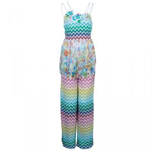 Missoni Mare Multicolor Knit Floral Top and Pants Set S/M