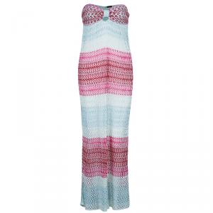 Pre Owned Missoni Mare Strapless Knit Maxi Dress M