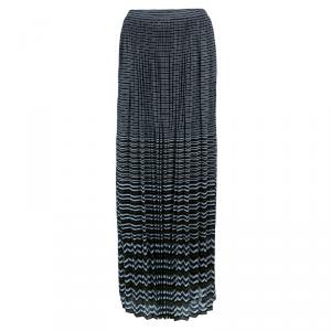 Pre Owned Missoni Multicolor Striped Knit Maxi Skirt M
