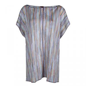 Pre Owned Missoni Mare Multicolor Striped Knit Tunic M