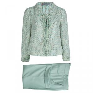 Missoni Green Textured Weave Pant Suit M
