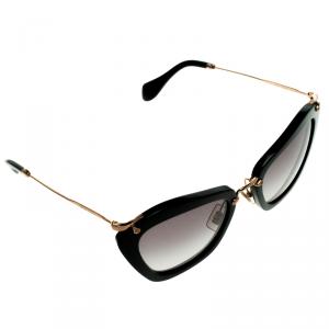 Pre Owned Miu Miu Black SMU10N Cat Eye Sunglasses