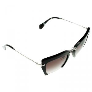 Pre Owned Miu Miu Black SMU 10Q Cut Out Sunglasses