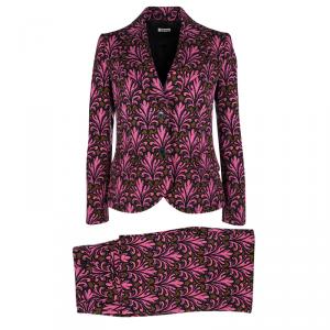 Miu Miu Fall'12 Pink Floral Printed Jacquard Pant Suit S
