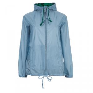 Miu Miu Light Blue Nylon Raincoat S