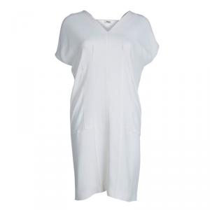 Miu Miu White V-Neck Oversized Dress S