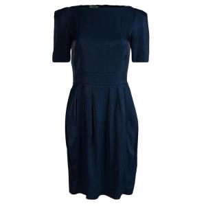 Miu Miu Navy Blue Short Sleeve Dress S