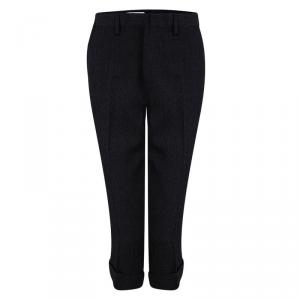 Miu Miu Grey Wool Three Quarter Trousers M