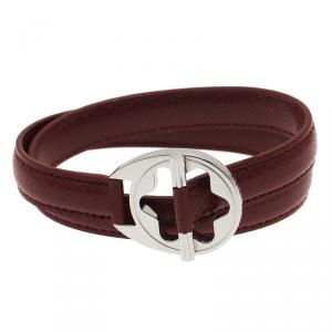 Montblanc Hold Me Tight Red Leather Silver Bracelet