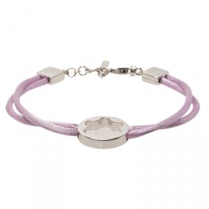 Pre Owned Montblanc Star Collection Lilac Satin Silver Star Bracelet