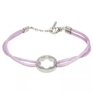 Pre Owned Montblanc Star Collection Lilac Satin Silver Star Bracelet
